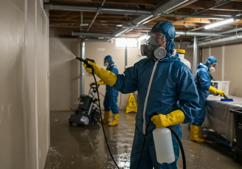 Basement Sanitization and Antimicrobial Treatment process in Wallace, NC